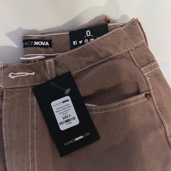 Slouchy Skater Jeans - Mocha - Picture 2 of 5